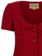 Multicolor Virgin Wool Short Dress