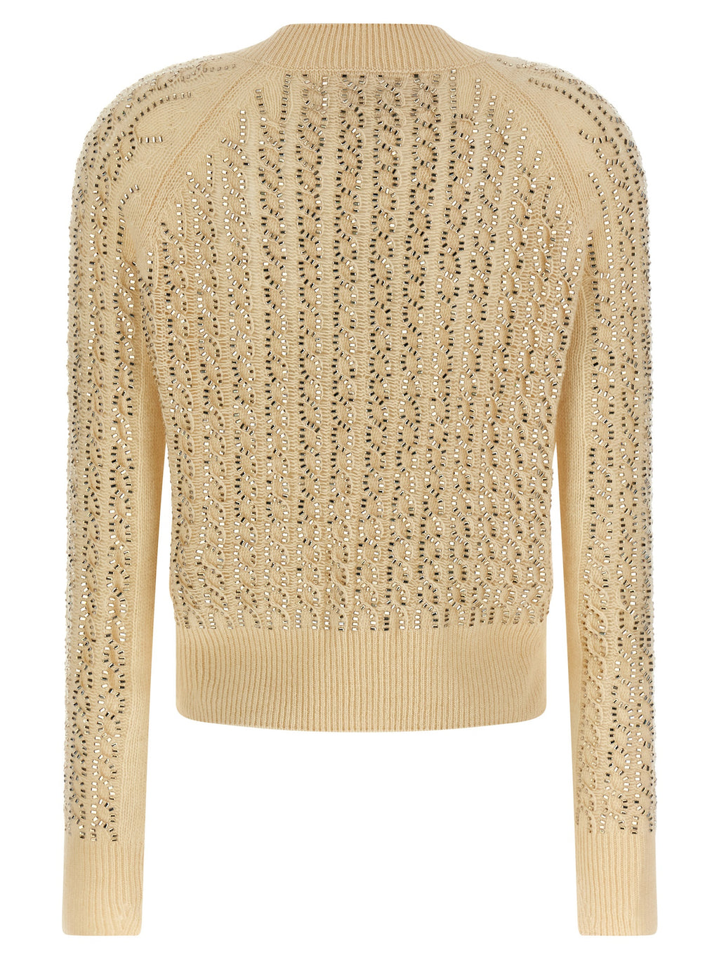 Beige Virgin Wool Cardigan