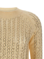 Beige Virgin Wool Cardigan