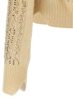 Beige Virgin Wool Cardigan