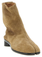 Beige Calfskin Ankle Boots