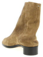 Beige Calfskin Ankle Boots