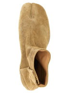 Beige Calfskin Ankle Boots
