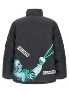 Black Polyester Shell Jacket