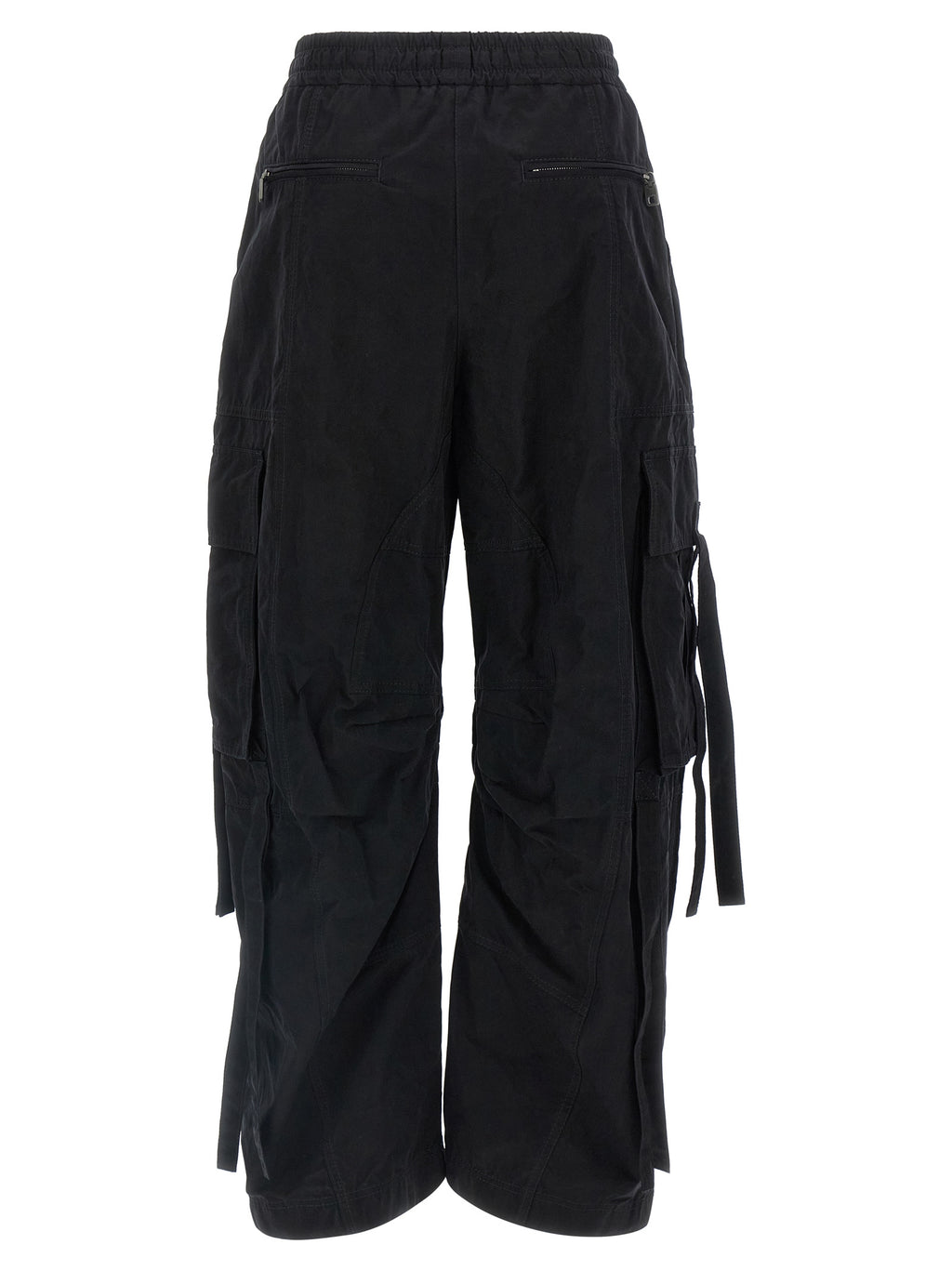 Black Cotton Cargo Pants