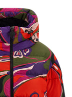 Multicolor Polyamide Full-Length Jacket