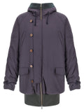 Purple Virgin Wool Parka