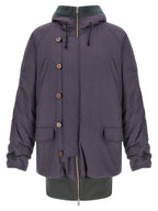 Purple Virgin Wool Parka