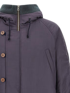 Purple Virgin Wool Parka