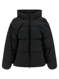 Black Polyester Full-Length Jacket
