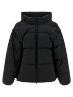 Black Polyester Full-Length Jacket