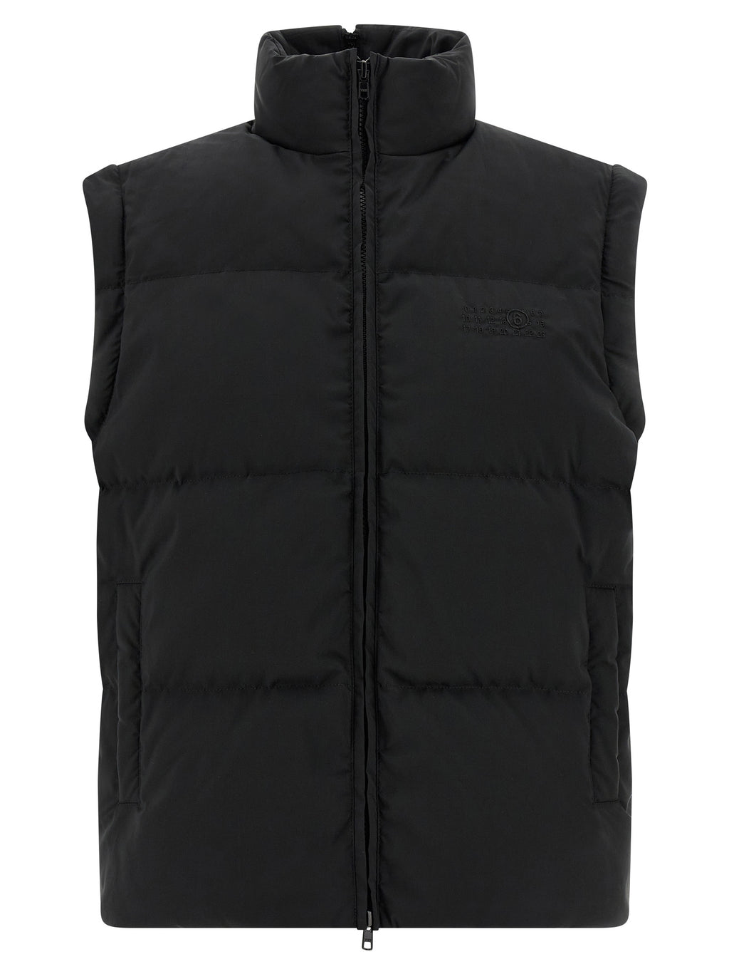 Black Polyester Full-Length Jacket
