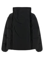 Black Polyester Full-Length Jacket