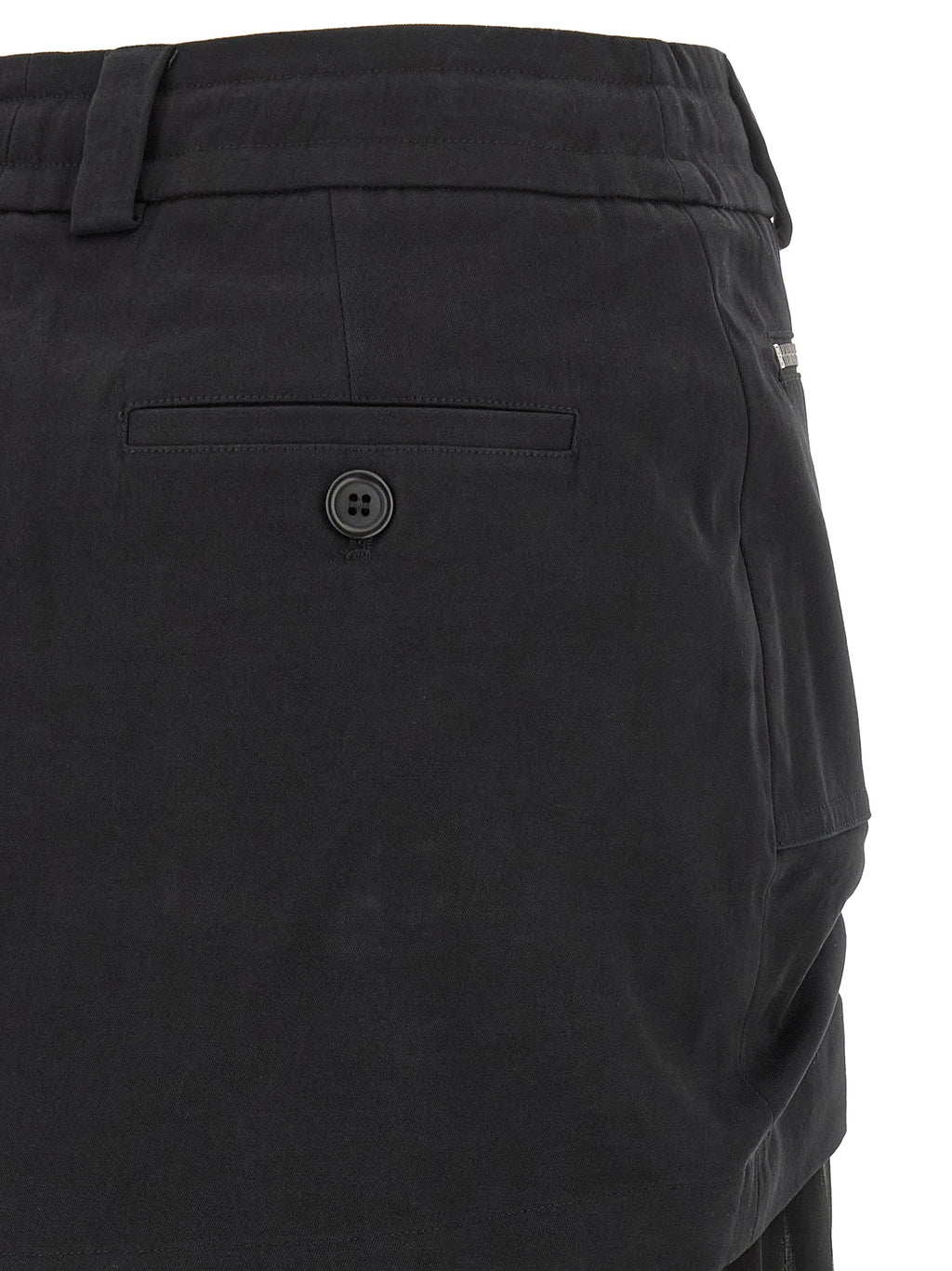 Black Silk Midi Skirt