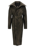 Black Lamb Leather Coat