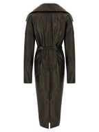 Black Lamb Leather Coat