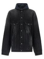 Black Cotton Denim Jacket