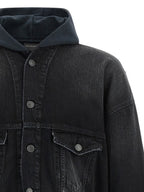 Black Cotton Denim Jacket