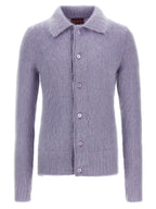 Purple Wool Cardigan
