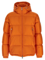 Orange Polyamide Full-Length Jacket