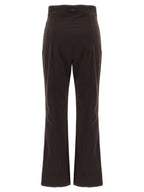Brown Polyamide Athletic Pants