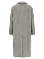 Gray Alpaca Leather Coat