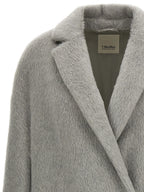 Gray Alpaca Leather Coat