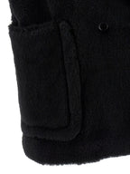 Black Alpaca Leather Sleeveless Jacket