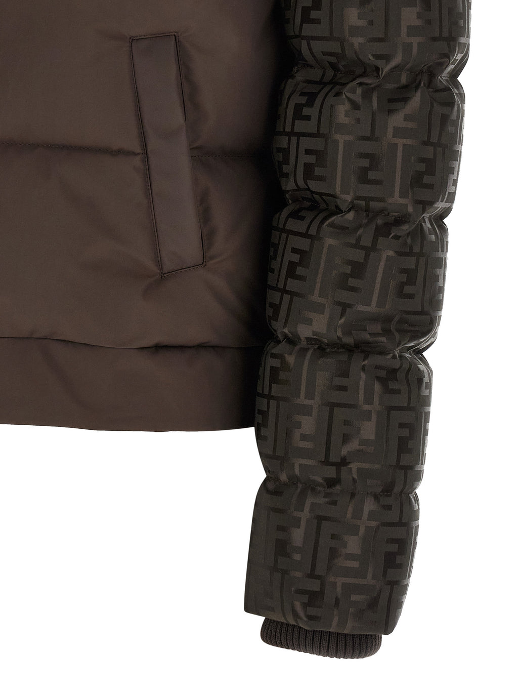 Brown Cotton Full-Length Jacket