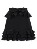 Black Virgin Wool Long Skirt