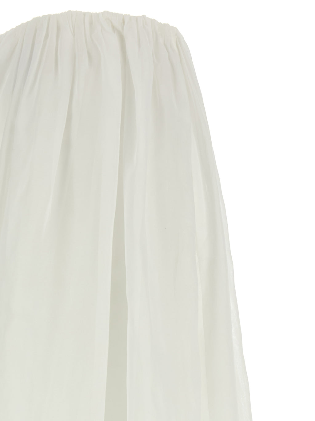 White Cotton Mini Skirt