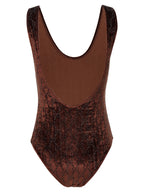 Brown Polyamide Bodysuit