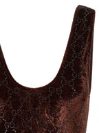 Brown Polyamide Bodysuit