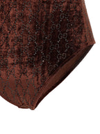 Brown Polyamide Bodysuit