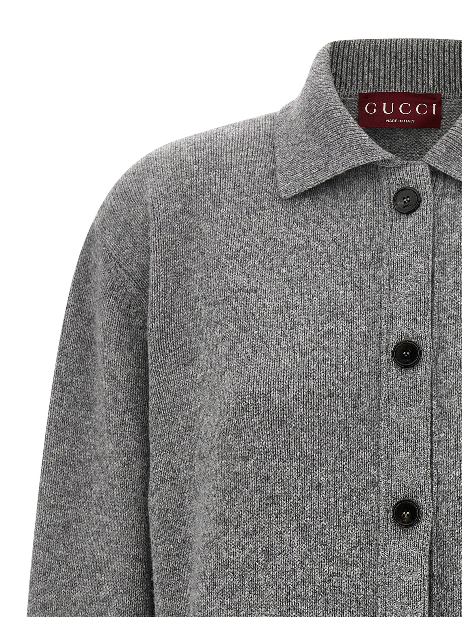 Gray Wool Cardigan