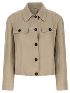 Beige Linen Blazer
