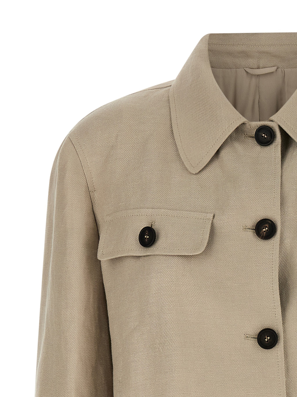 Beige Linen Blazer