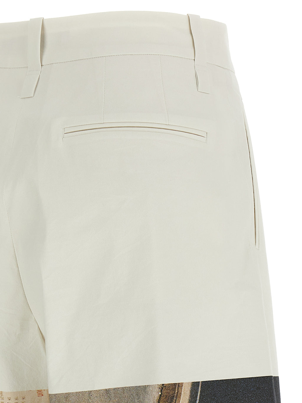 White Polyamide Casual Pants