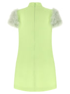 Bicolor Virgin Wool Short Dress