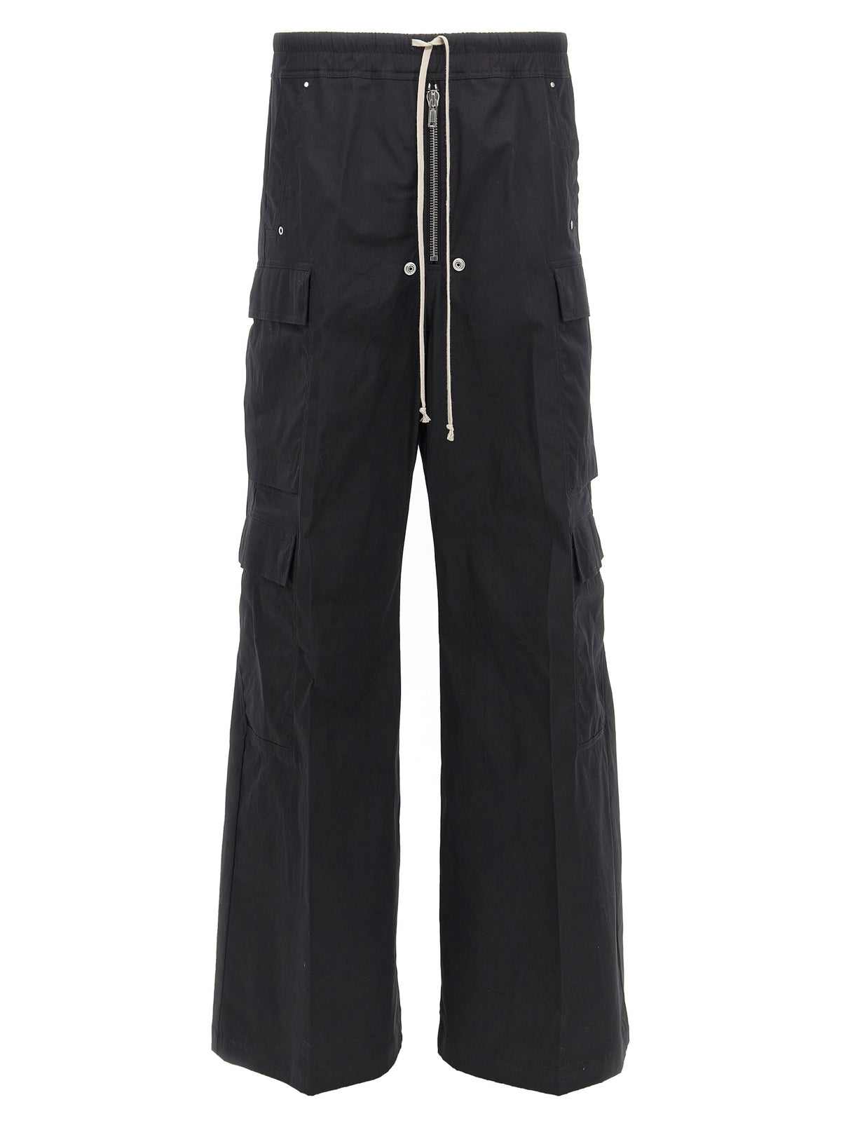 Black Cotton Cargo Pants