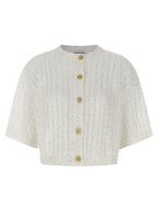 White Linen Cardigan