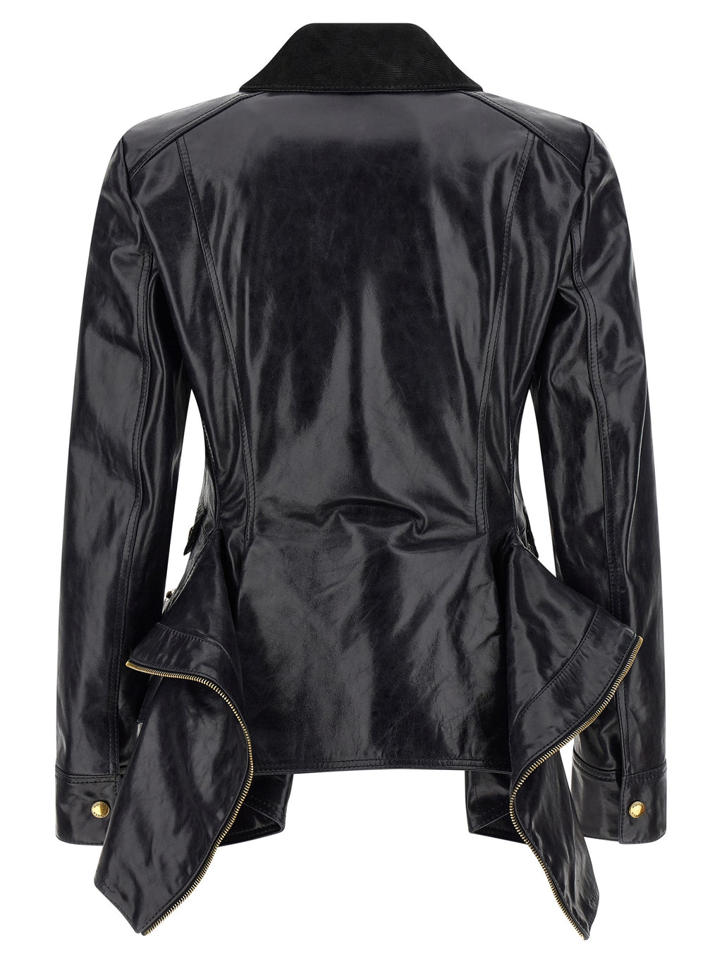Black Cowhide Leather Jacket