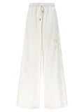White Cotton Casual Pants