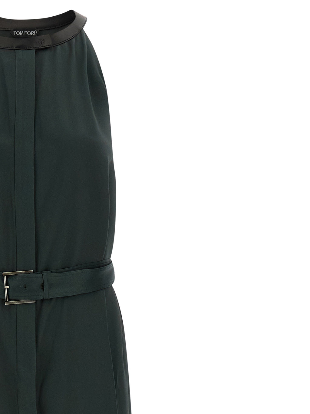 Bicolor Acetate Long Dress