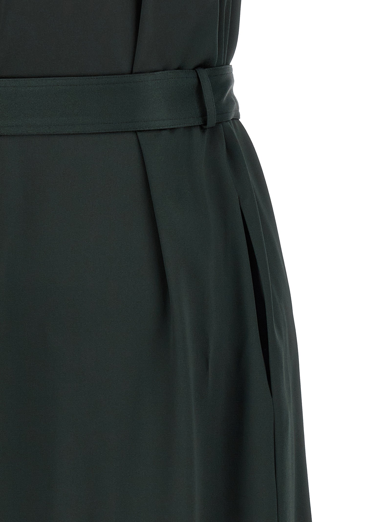 Bicolor Acetate Long Dress