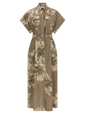 Bicolor Cotton Long Dress