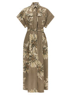 Bicolor Cotton Long Dress