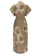 Bicolor Cotton Long Dress