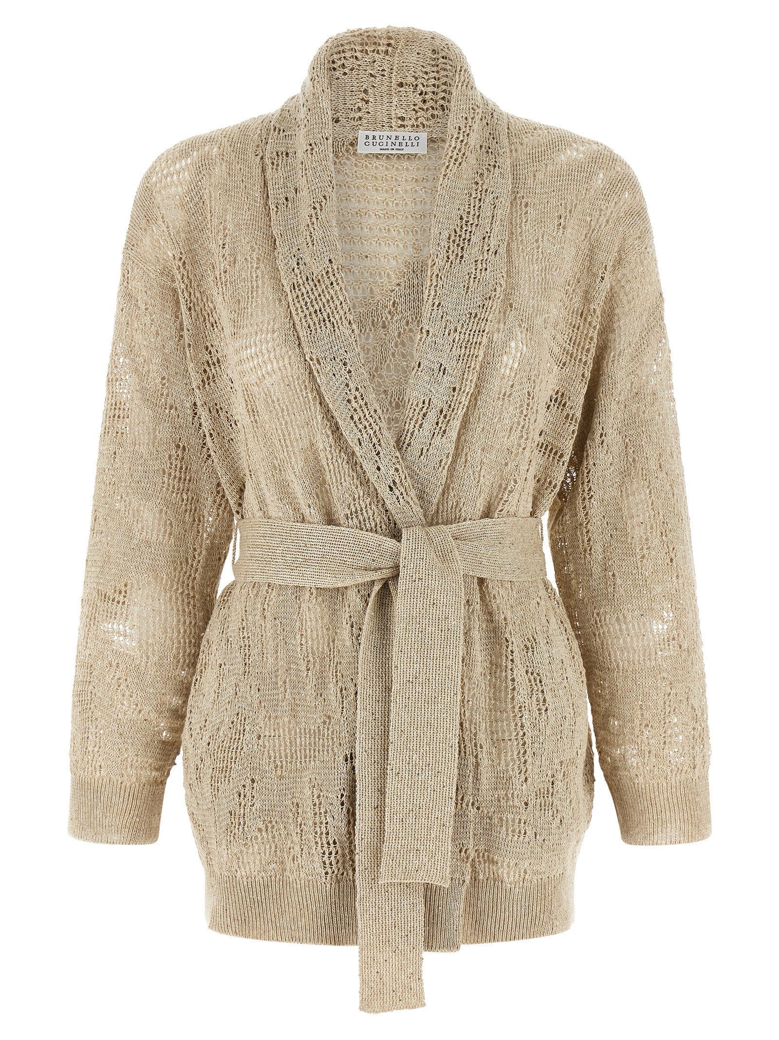 Beige Linen Cardigan
