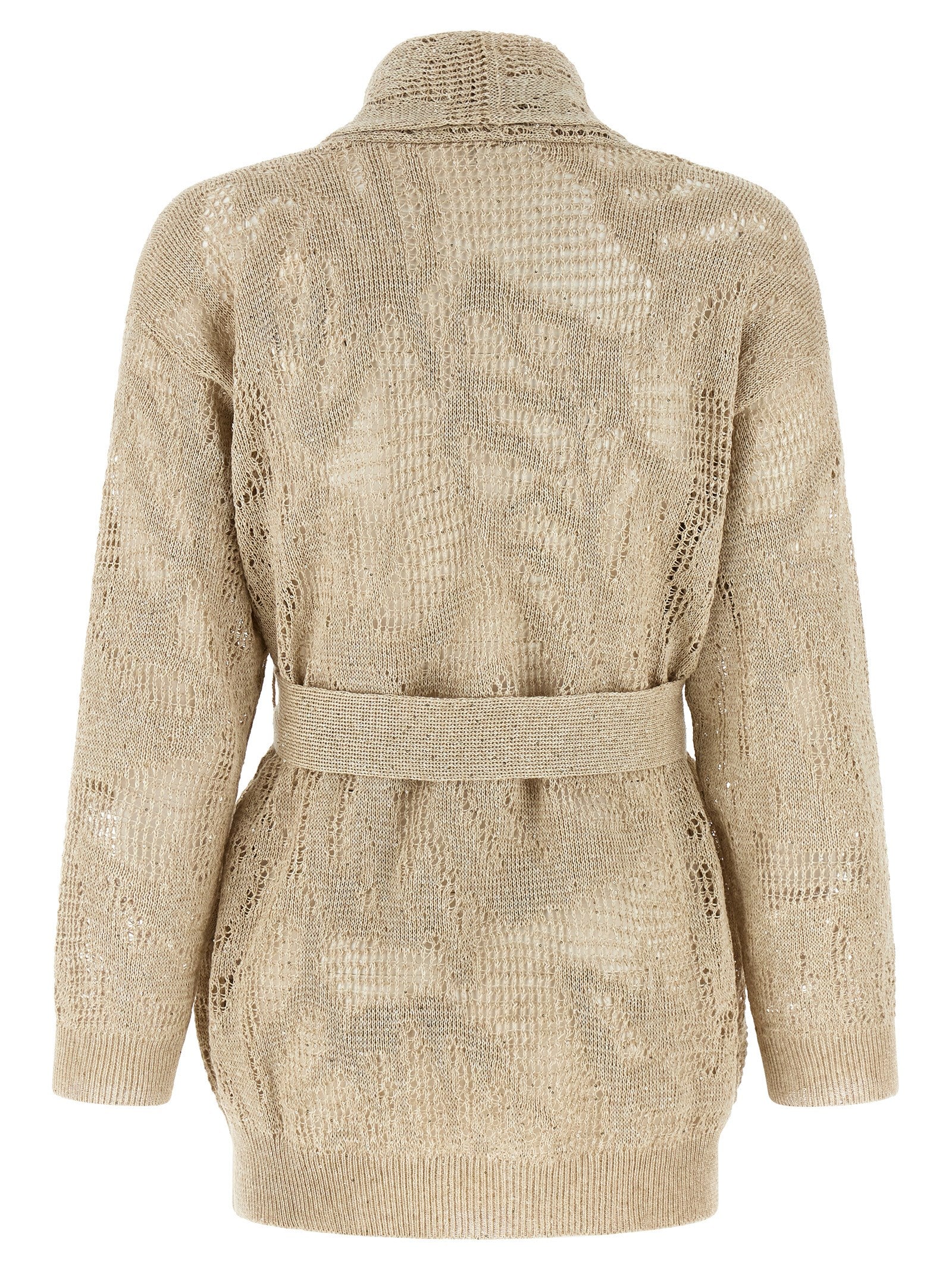 Beige Linen Cardigan